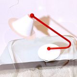 Memphis Milano lamp, red and white, 1980s Italy