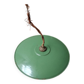 Green saucer pendant light