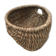 Basket trash of the 60s in braided rattan with handles