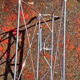 Vintage chrome metal magazine rack