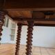 Extendable walnut table