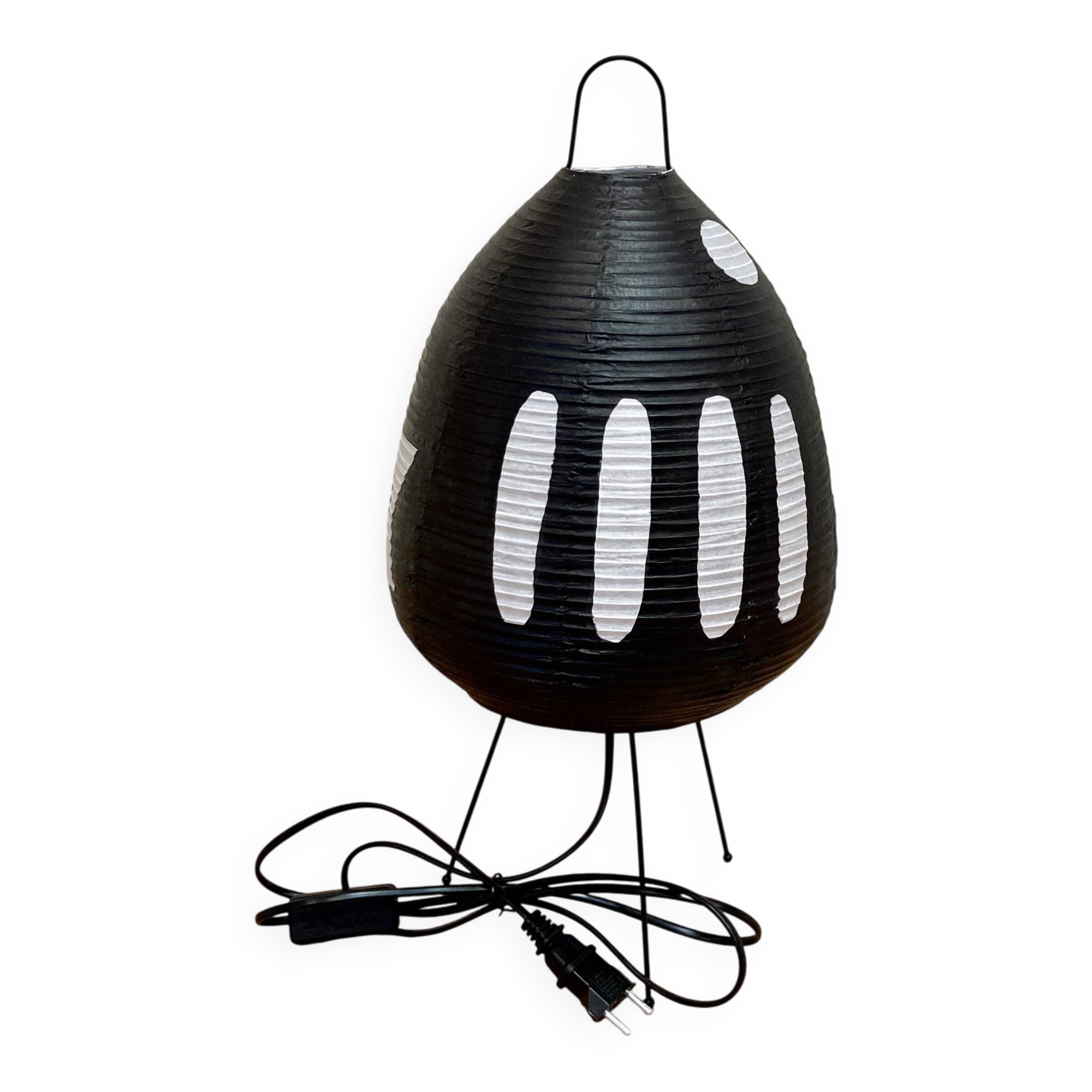 Black lamp "paper and metal design".