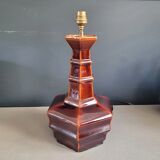 Vintage brown ceramic lamp base