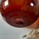 Vase en verre bullé orange