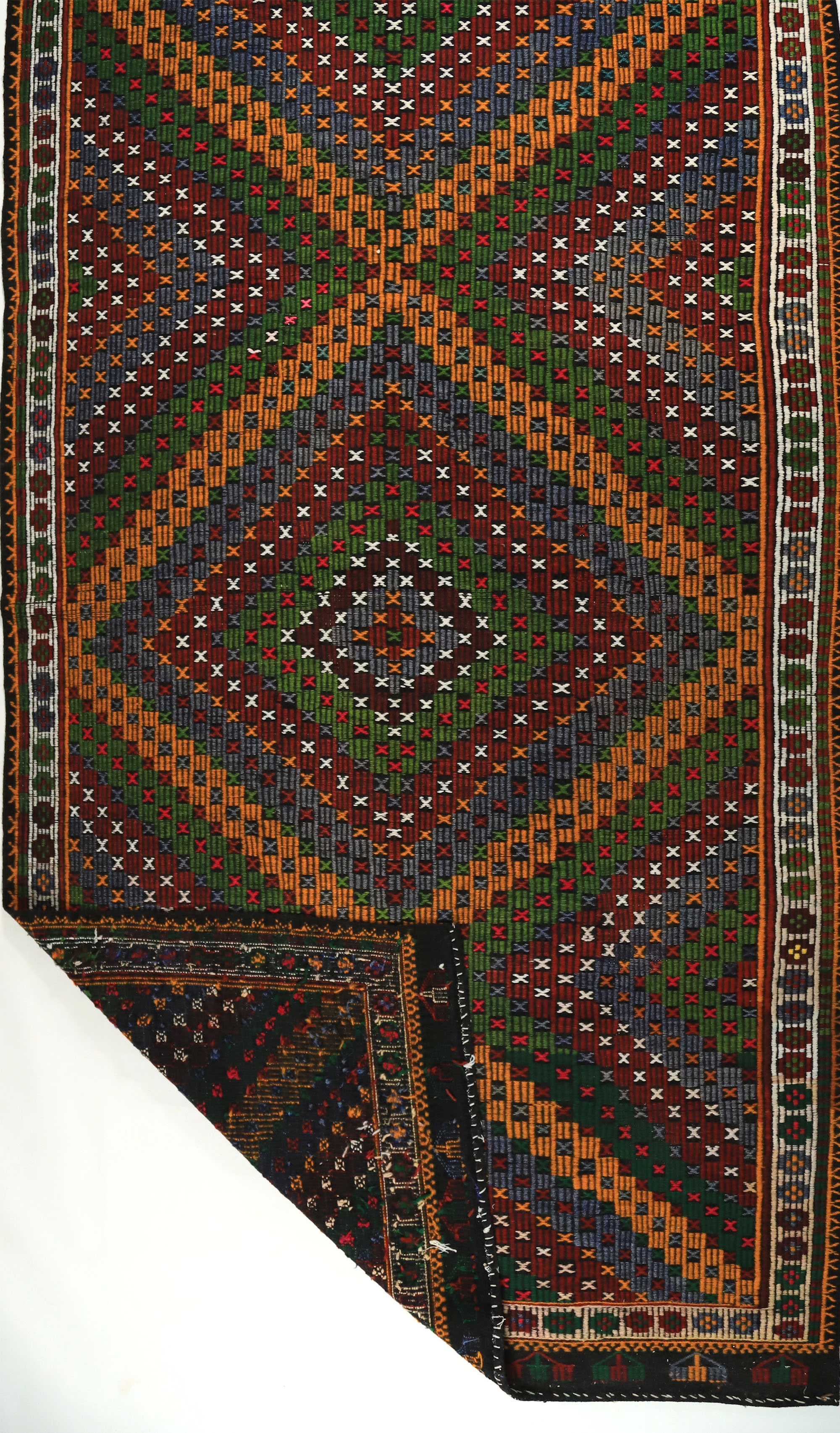 Anatolian handmade kilim rug 364 cm x 189 cm
