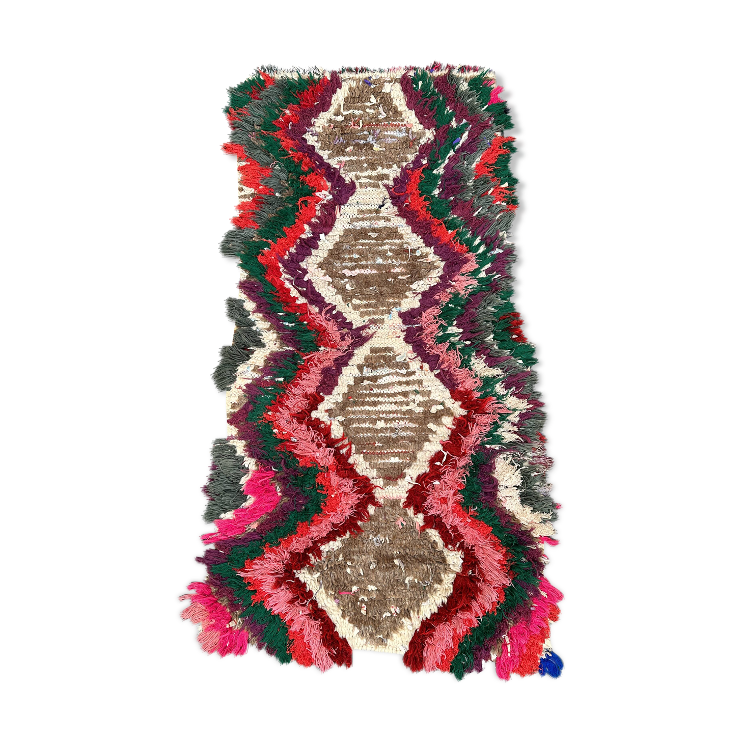 Colorful Azilal Berber rug - 136 x 66 cm
