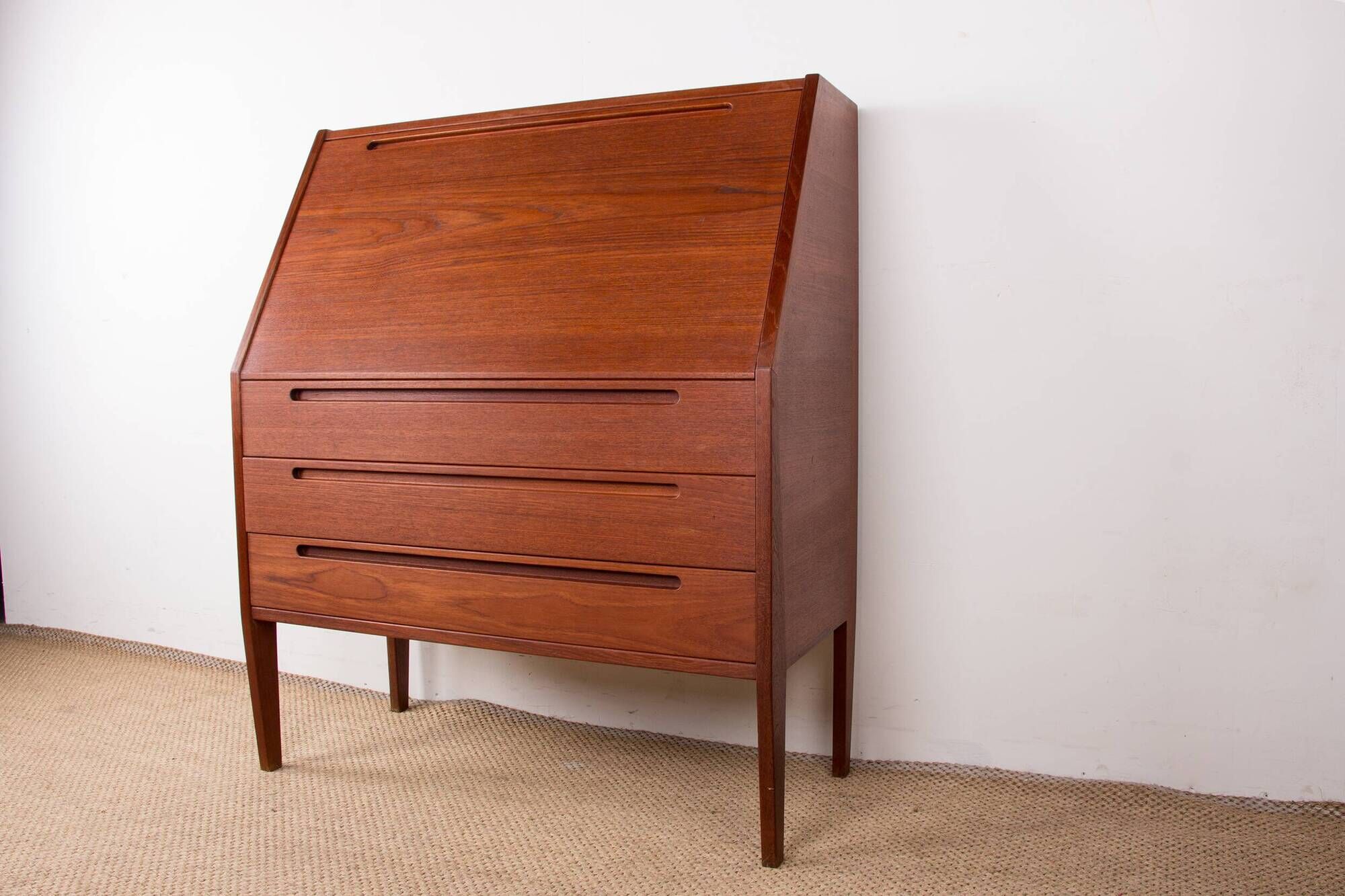 Danish Teak Secretary Desk by Kai Kristiansen for HJN Mobler 1960.