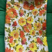 Superb vintage floral printed bolster cover from the seventies.