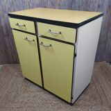 Yellow formica sideboard