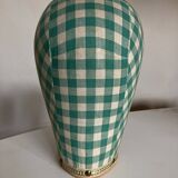 mannequin head milliner's hat gingham canvas 1960