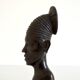 African head sculpture in ebony wood 1940s
