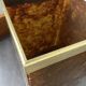 Tortoiseshell, resin and brass trash can from the 50s