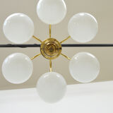 Six-arm chandelier, Poland, 1980s