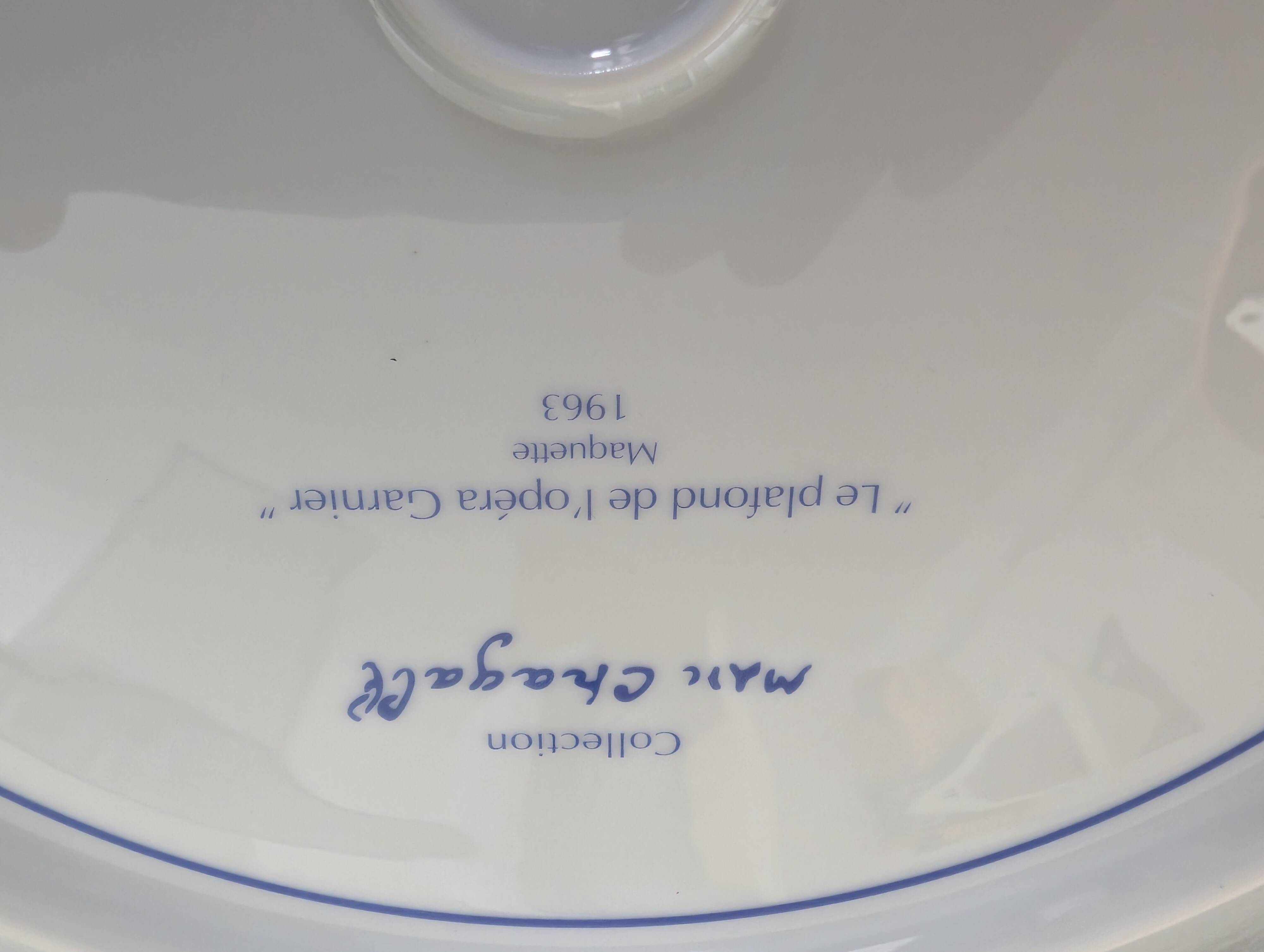 Bernardaud Marc Chagall Opéra Garnier Limoges Porcelain Coupe Plate, 36 cm