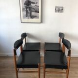 Set of 4 scandinavian chairs
