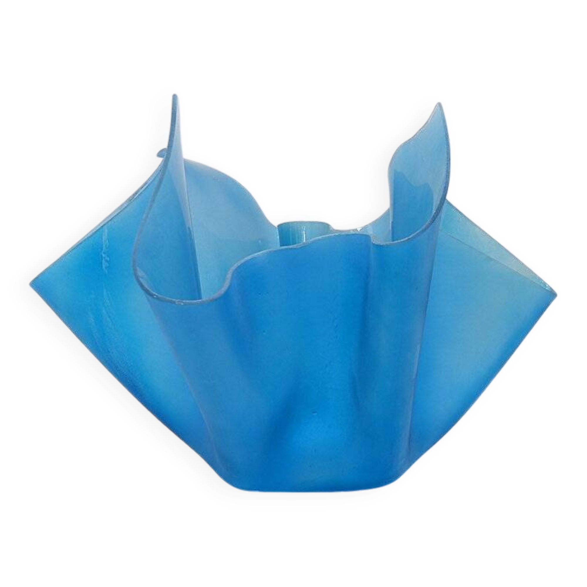 Vintage Large Glass "handkerchief" Planter