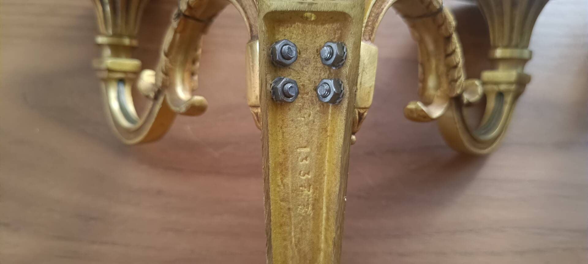 Pair of Louis XVI wall sconces in gilded bronze – Maison Lucien Gau