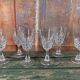 SET OF 6 CRISTAL D’ARQUES POMPADOUR WINE GLASSES HEIGHT 13CM