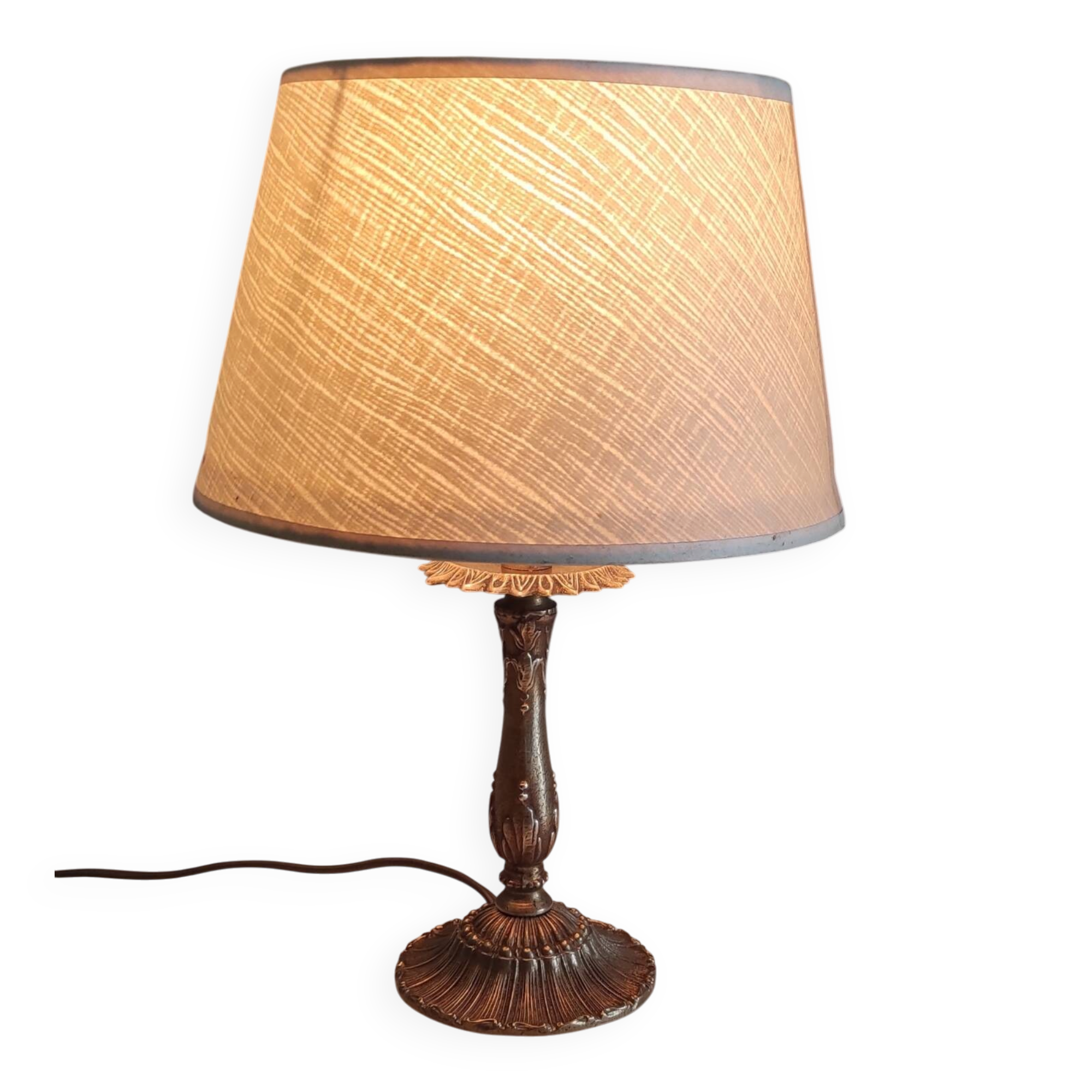Gold brass table lamp XS - mid 20th century