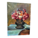Old table still life with flowers oil painting