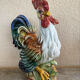 Grande porcelain coq sculpture Italy