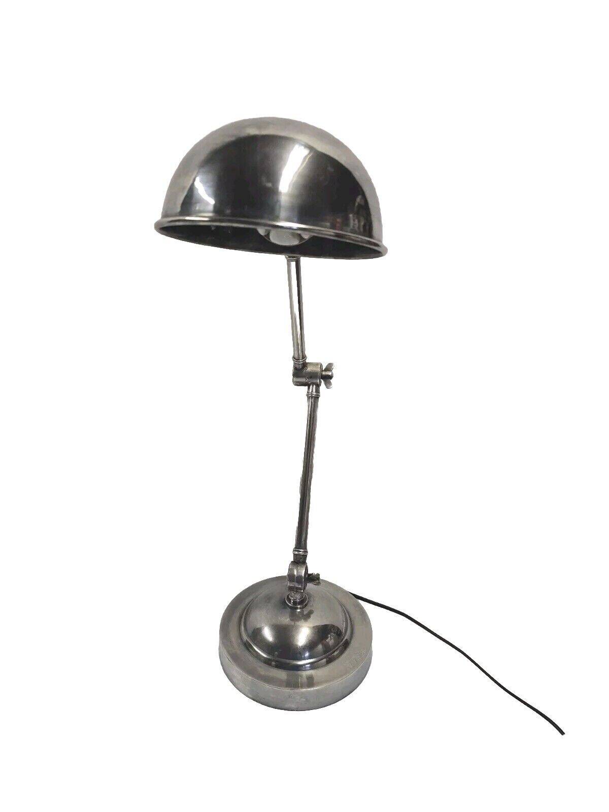 lampe de bureau articulée en laiton chromé