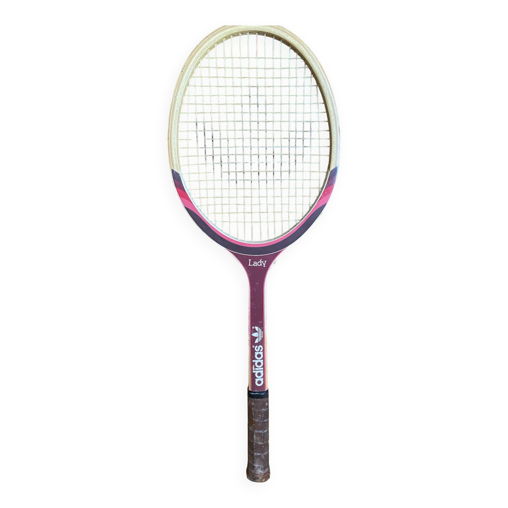 Vintage ADIDAS Lady Wooden Tennis Racket #E195