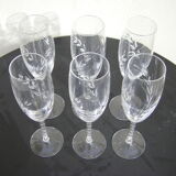 Series of six champagne flutes