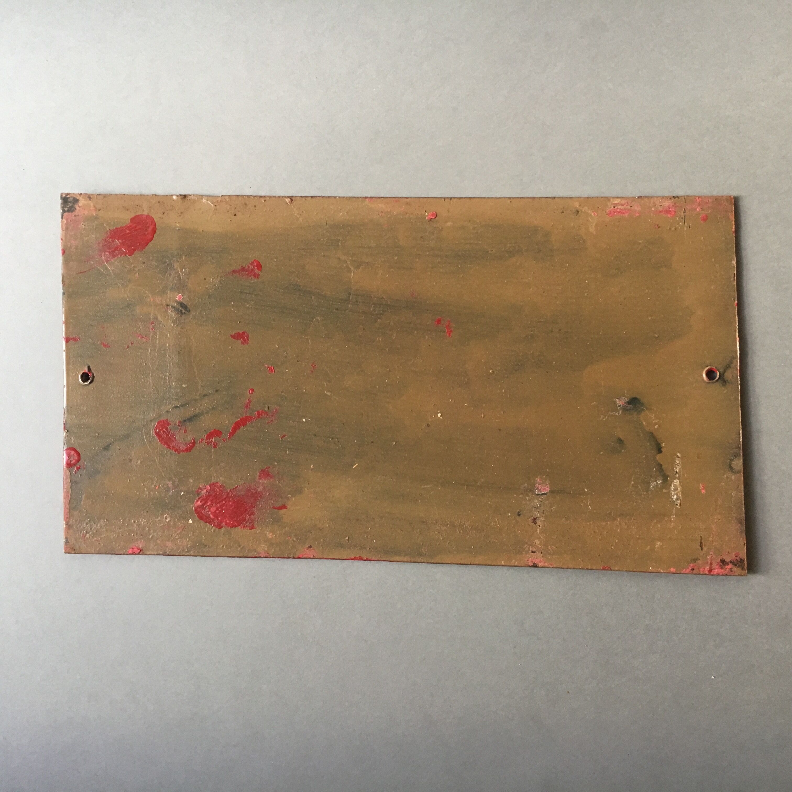 Former security plate danger soviet factory vintage cccp