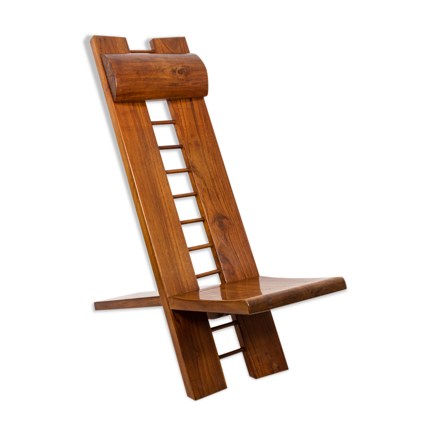 Marcel Ramond African elm chair, 1980s