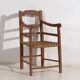 2 fauteuils en chêne et corde, vers 1900