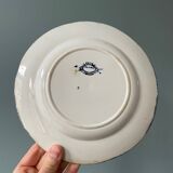 Series of 9 Creil Montereau plates, Flora model