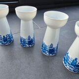 4 vintage Dutch vases for hyacinths