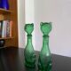 Pair of zoomorphic bottles vintage Italian glass