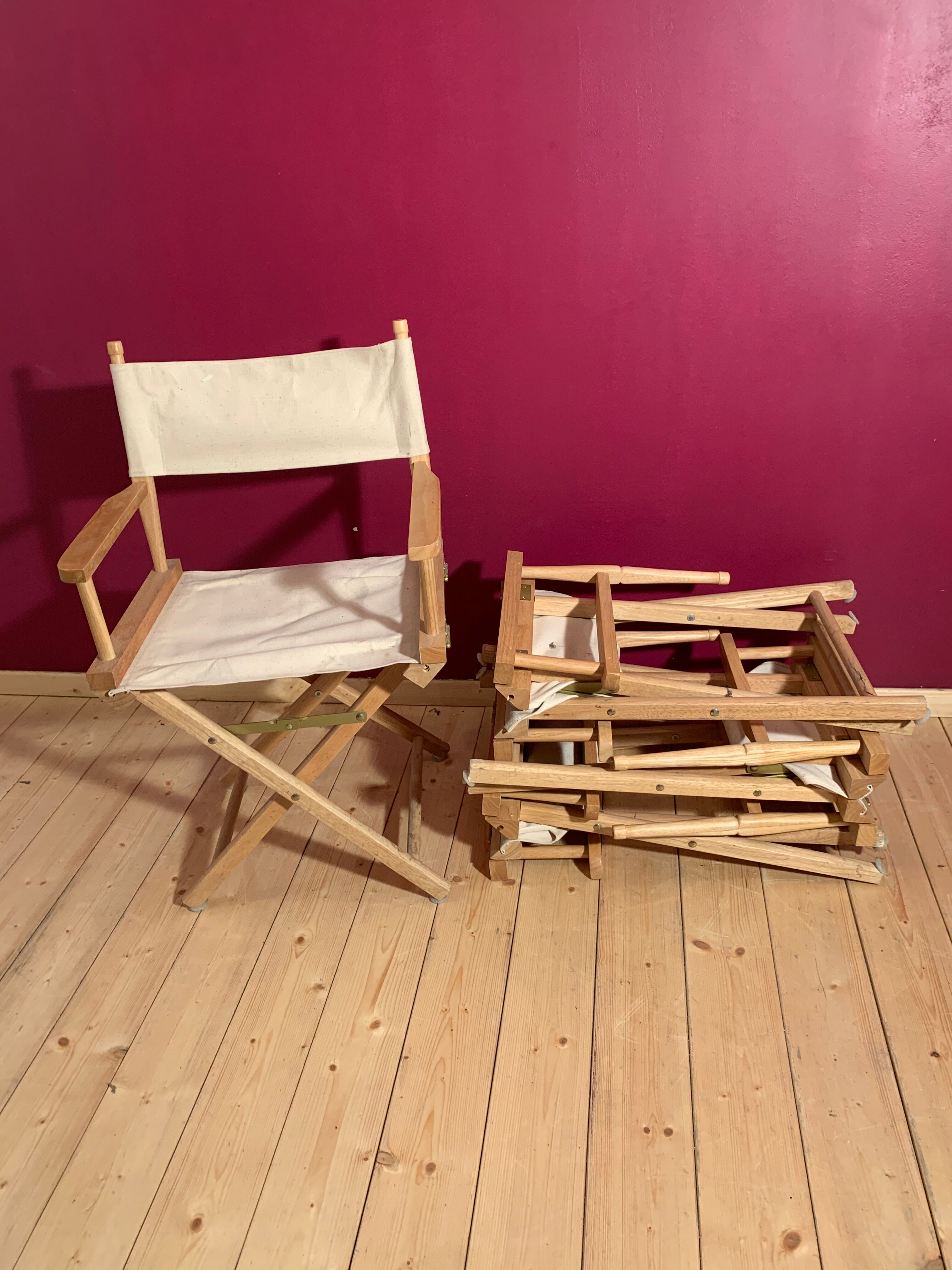 Lot 4 armchairs Pliants film director