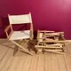 Lot 4 armchairs Pliants film director