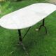 Table bistrot dessus marbre oval