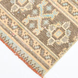 Shabby chic oushak runner rug 333x82cm