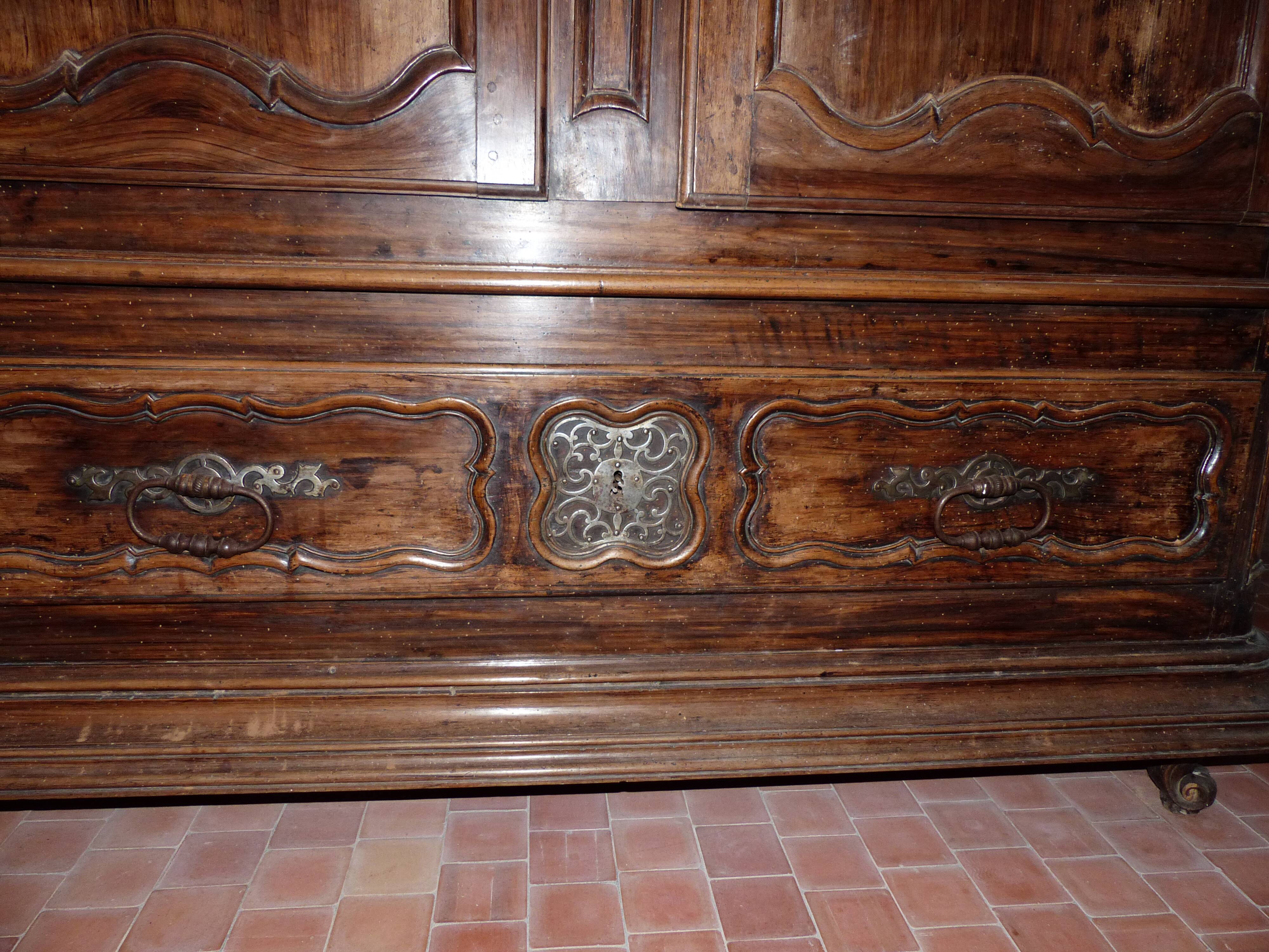 Louis XIV period walnut wardrobe