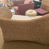 Indoor daybed with mattress with curves and braiding work