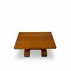 A small, rustic walnut wooden table, crafted from solid walnut wood, 1