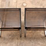Vintage set of Plexiglas side tables designed in France in the 1960s