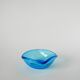 Blue colored glass pocket, in the style of Murano, 1970