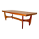 Midcentury Modern Big Wood Sofa Table, Italy 1960