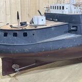 Model representing a battleship of the late nineteenth century