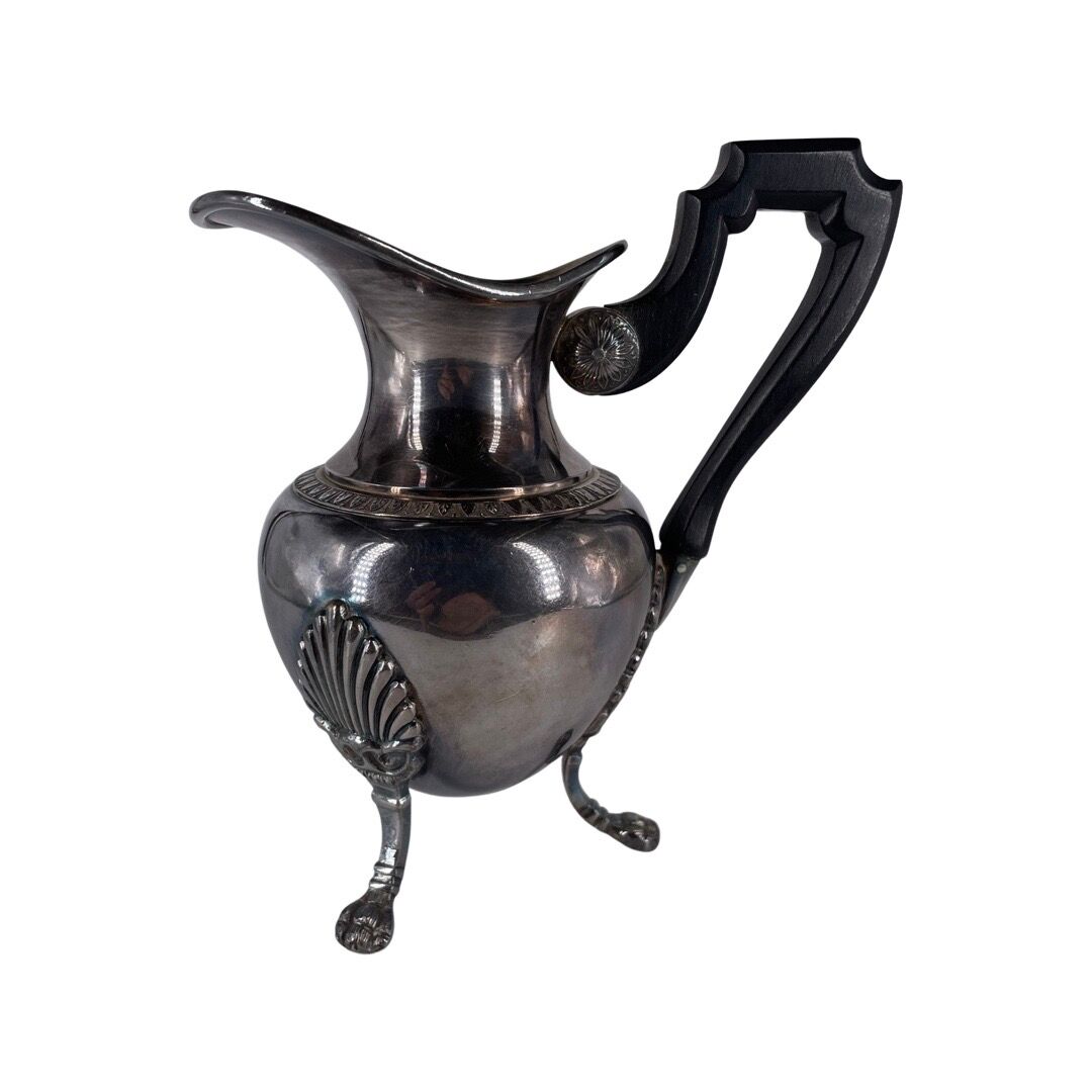 Empire style coffee and tea service in silver metal. Marked RM for Roux-Marquiand 20th century