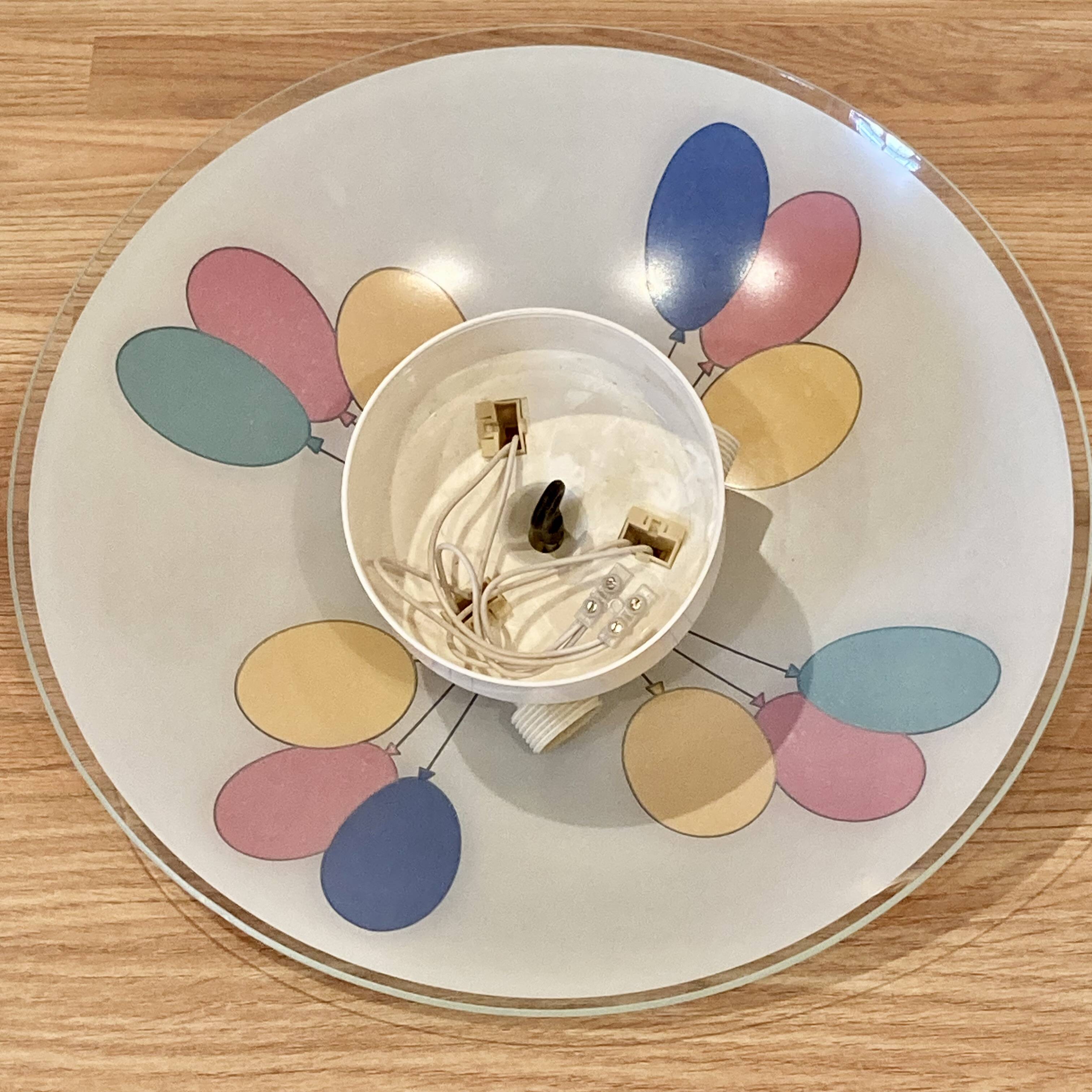 Grande applique verre Design scandinave 1950.