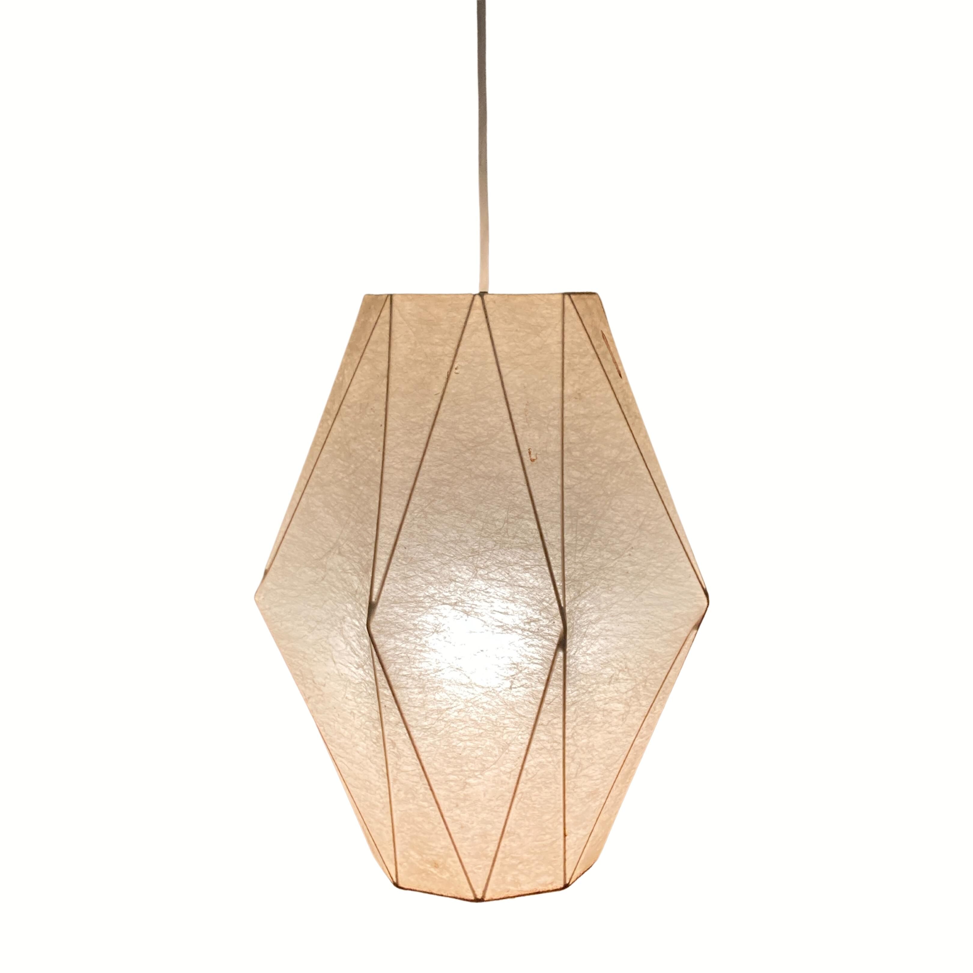 Pair space age cocoon hanging lamps, Germany 1960s