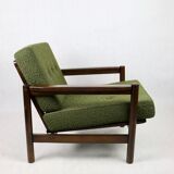Vintage Armchair in Olive Boucle, 1970s
