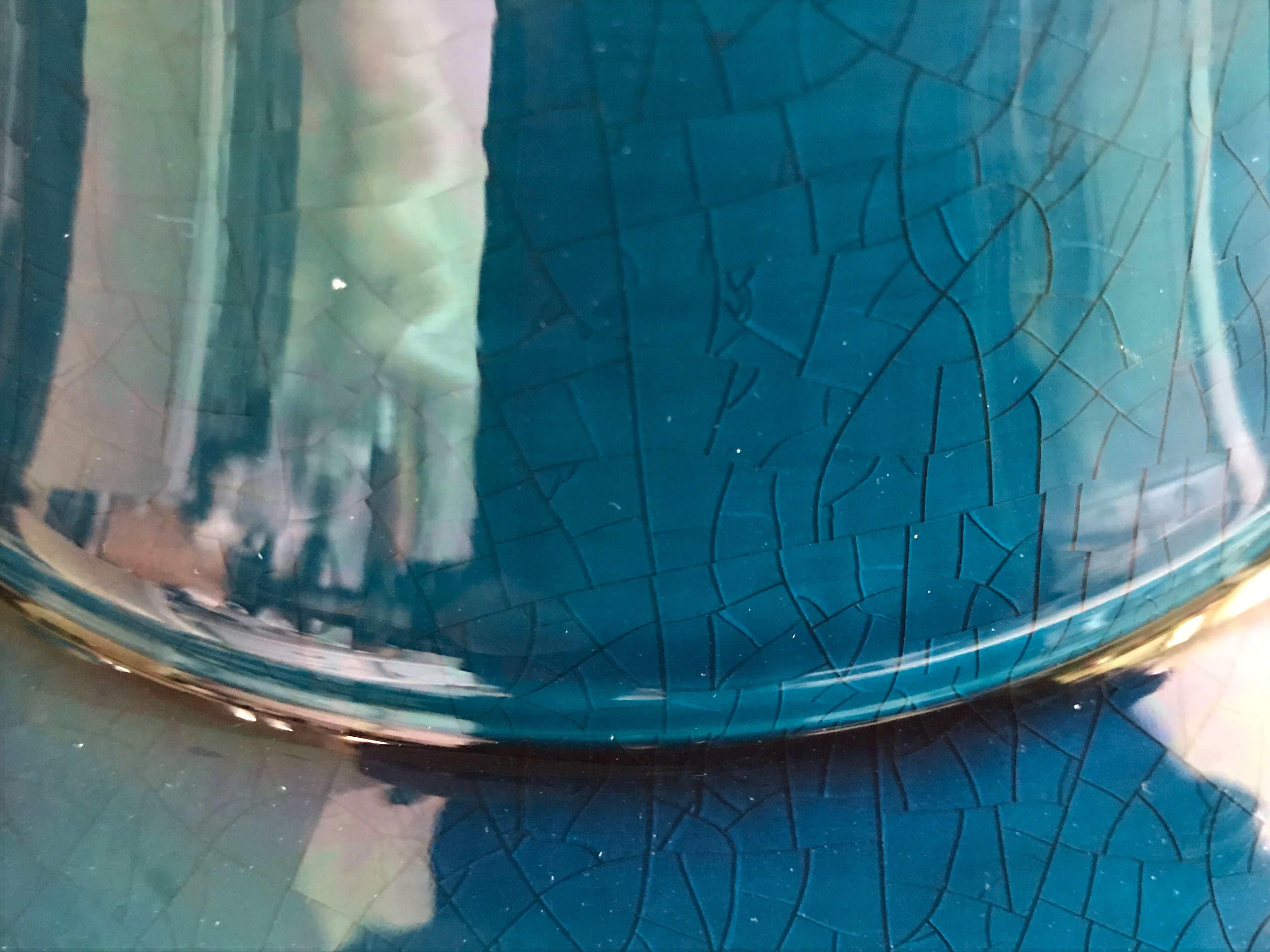 Vintage cracked ceramic lamp